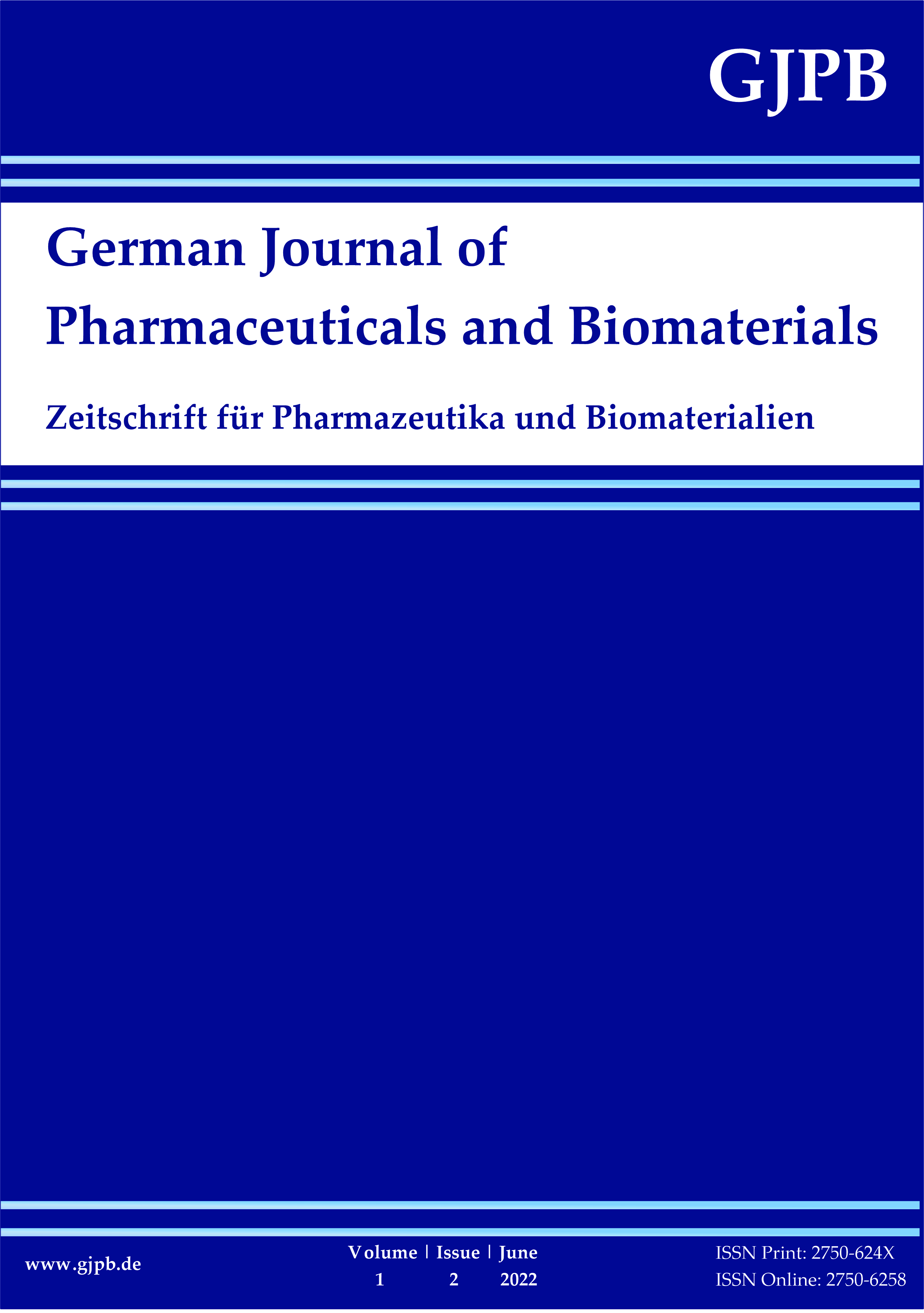 					View Vol. 1 No. 2 (2022): German Journal of Pharmaceuticals and Biomaterials
				